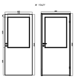 Innerdør 10x21 RW38 (Høgre hengsla)